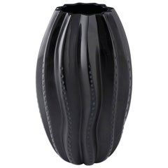 Jarrón Lalique Medusa de la Colección Negra Siglo XXI