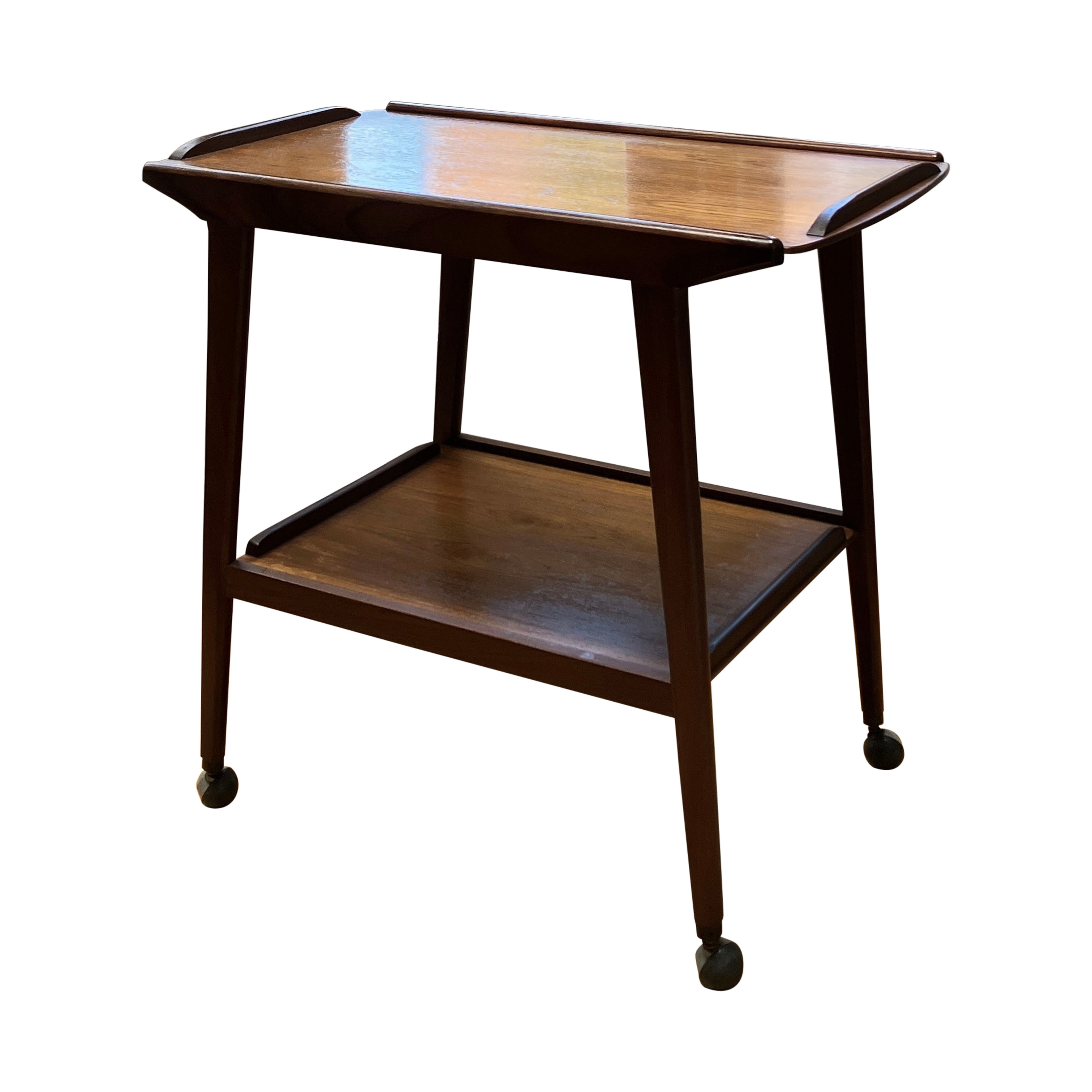 Mid-century Teak Cocktail Trolley Drinks Cart 60's