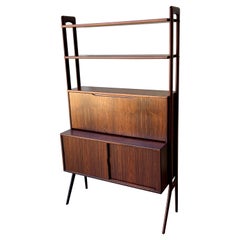 Kurt Ostervig Rosewood Bookcase with Secretary, 1960s KP Mobler