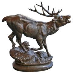 Antique Animal Bronze by Prosper Lecourtier