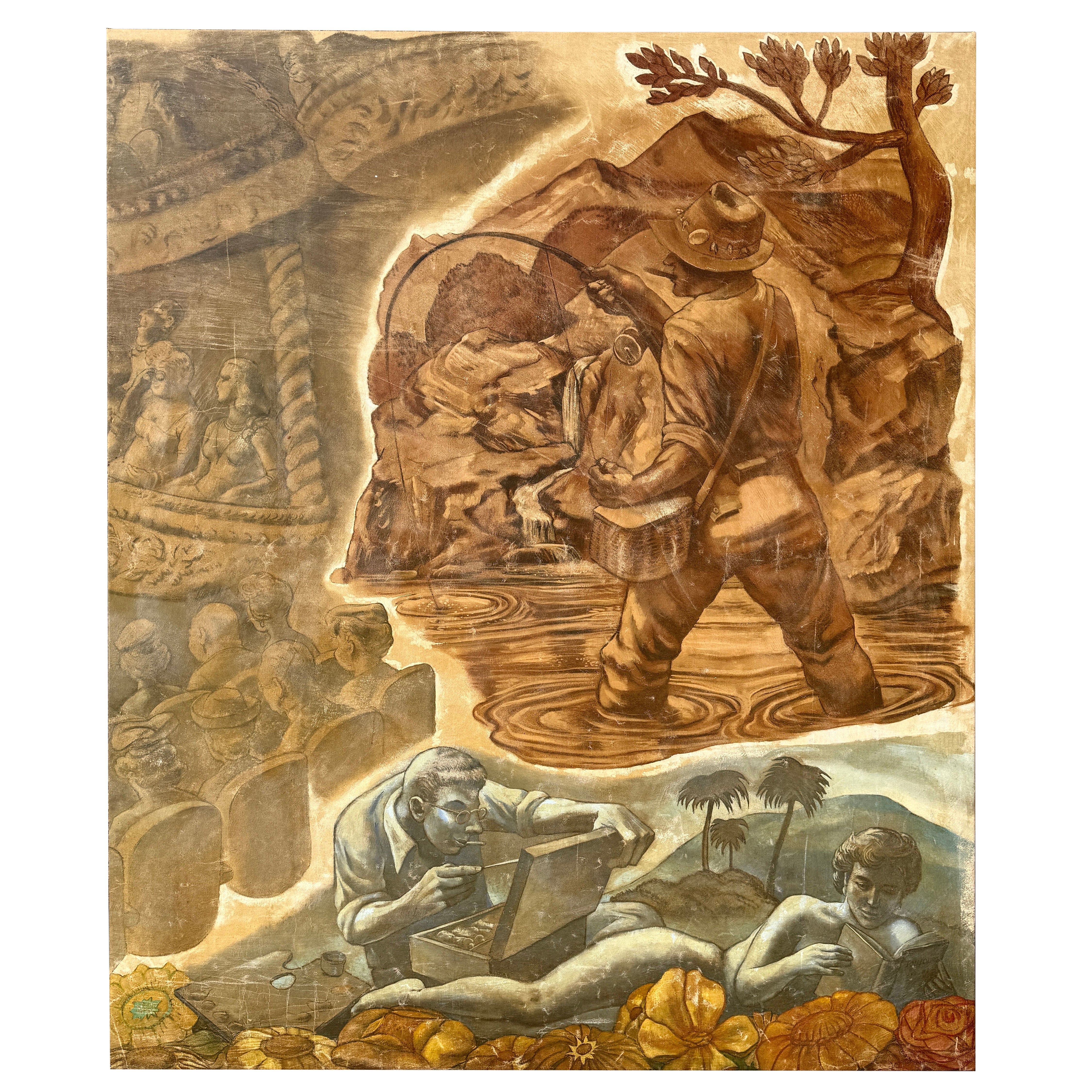Massive WPA Mural Study