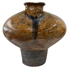 Massive Glazed Pottery Vessel