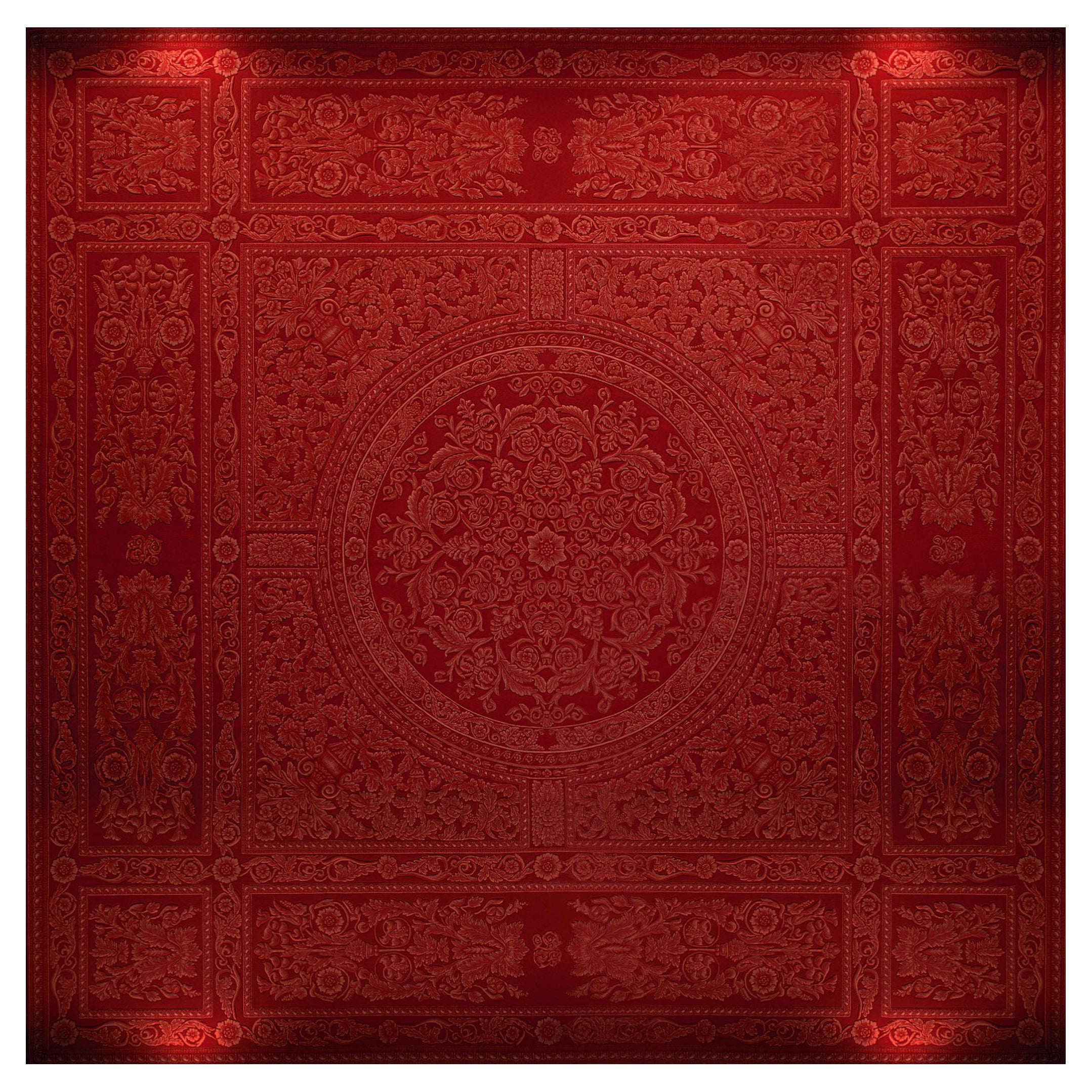 Western European Fine Wool Tufted Area Rug Neoclassica