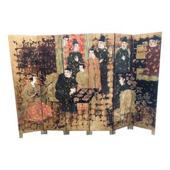 Chinoiserie Oversized Folding Screen, circa 1950