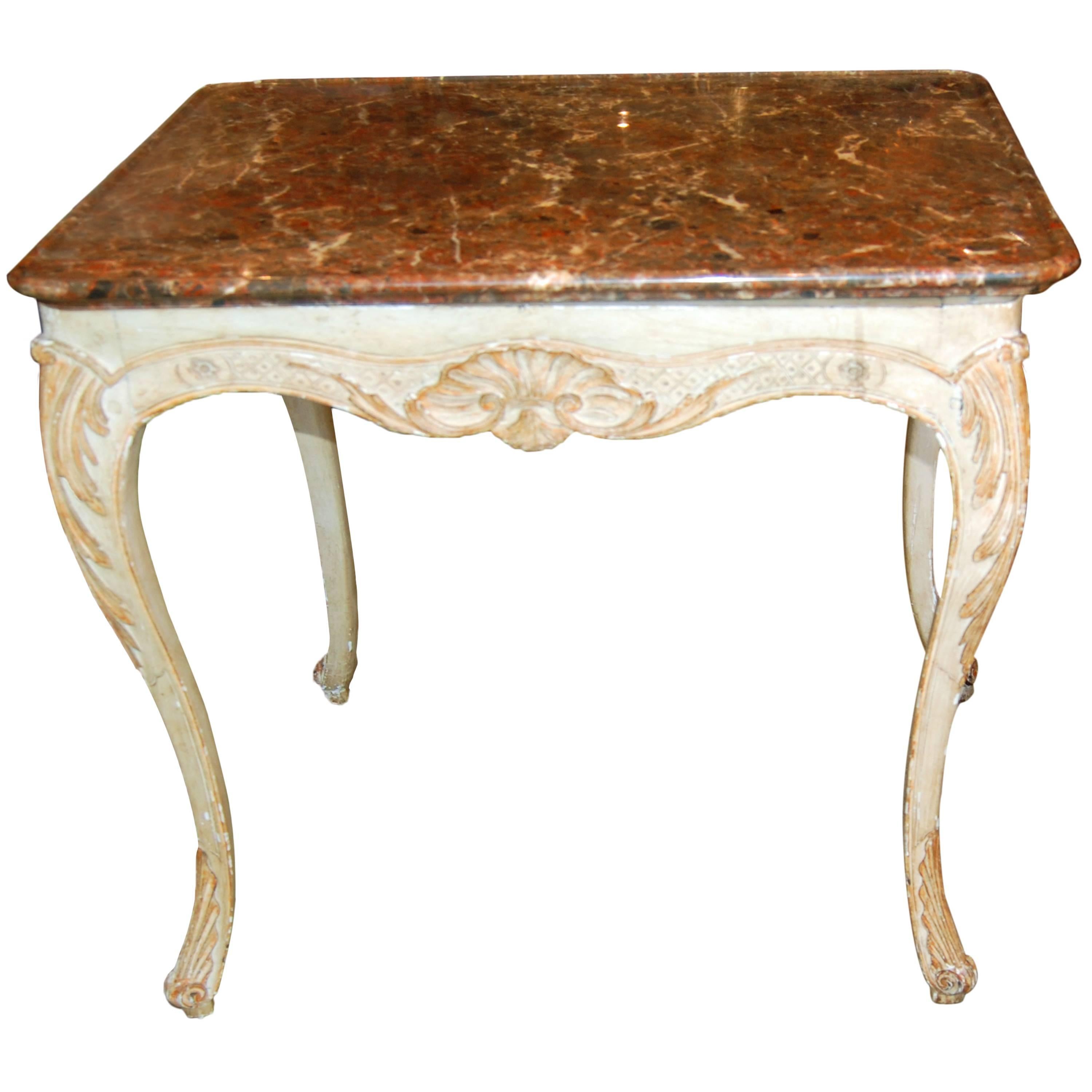 19th Century Carved and Painted Table