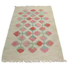 Scandinavian Modern "Sweet Pea" Rölakan Flatweave Rug by Judith Johansson Sweden