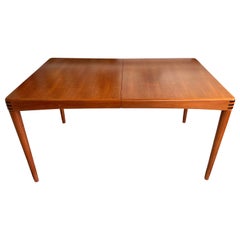 Mid Century Danish Teak Extendable Dining Table by H.W. Klein For Bramin