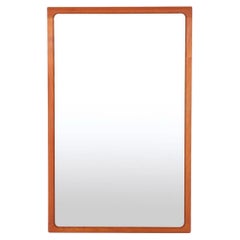 Mid century danish modern teak wall mirror by Nils Johnson
