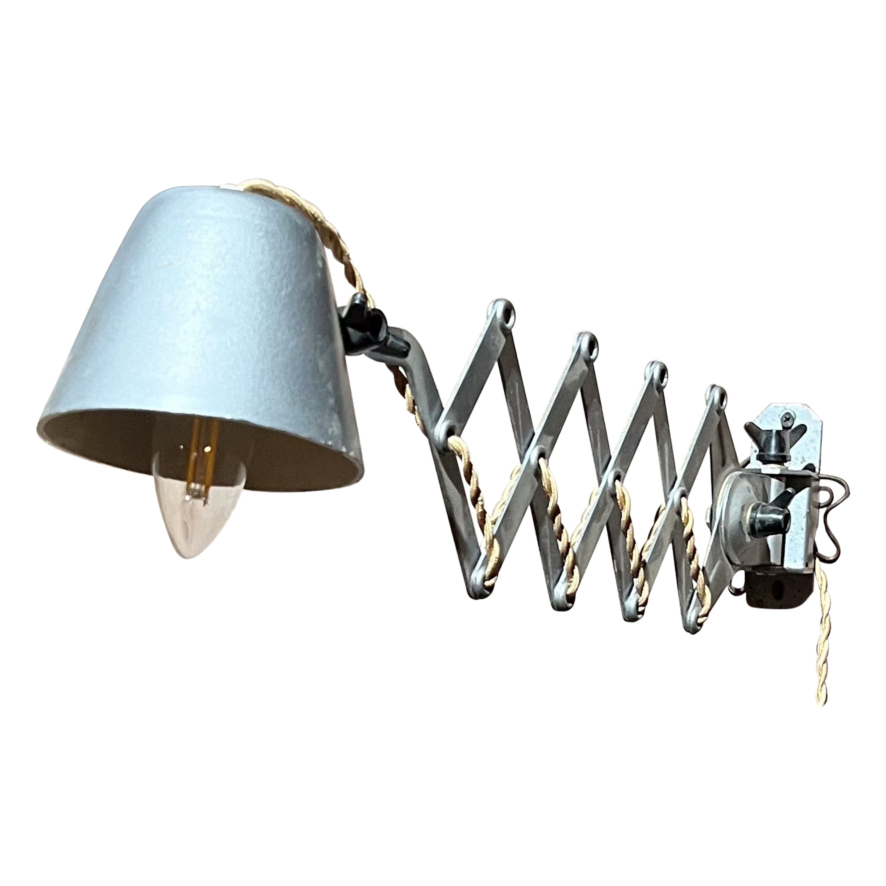 1960s Industrial Soviet Scissor Wall Lamp