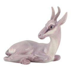 Figurita de porcelana Dahl Jensen de un antílope.