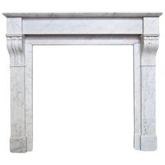 Antique French Louis XVI Marble Fireplace Mantel