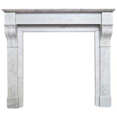 Antique French Louis XVI Marble Fireplace Mantel 5