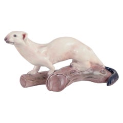 Dahl Jensen, figurita de porcelana de armiño/alce. 1930/40s