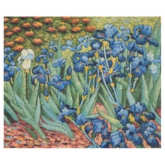 Unknown artist. Oil on canvas. Field of flowers. After "Irises" by V. van Gogh