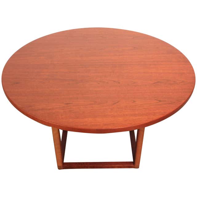 Round Teak Coffee Table | 1stDibs