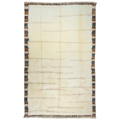 10x12 ft Tapis Tulu en laine turque fait main avec bordure colorée, options personnalisées Av.