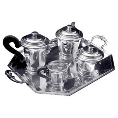 Christofle - 5pc. Original French Art Deco Sterling Silver Tea Set, 1920s !