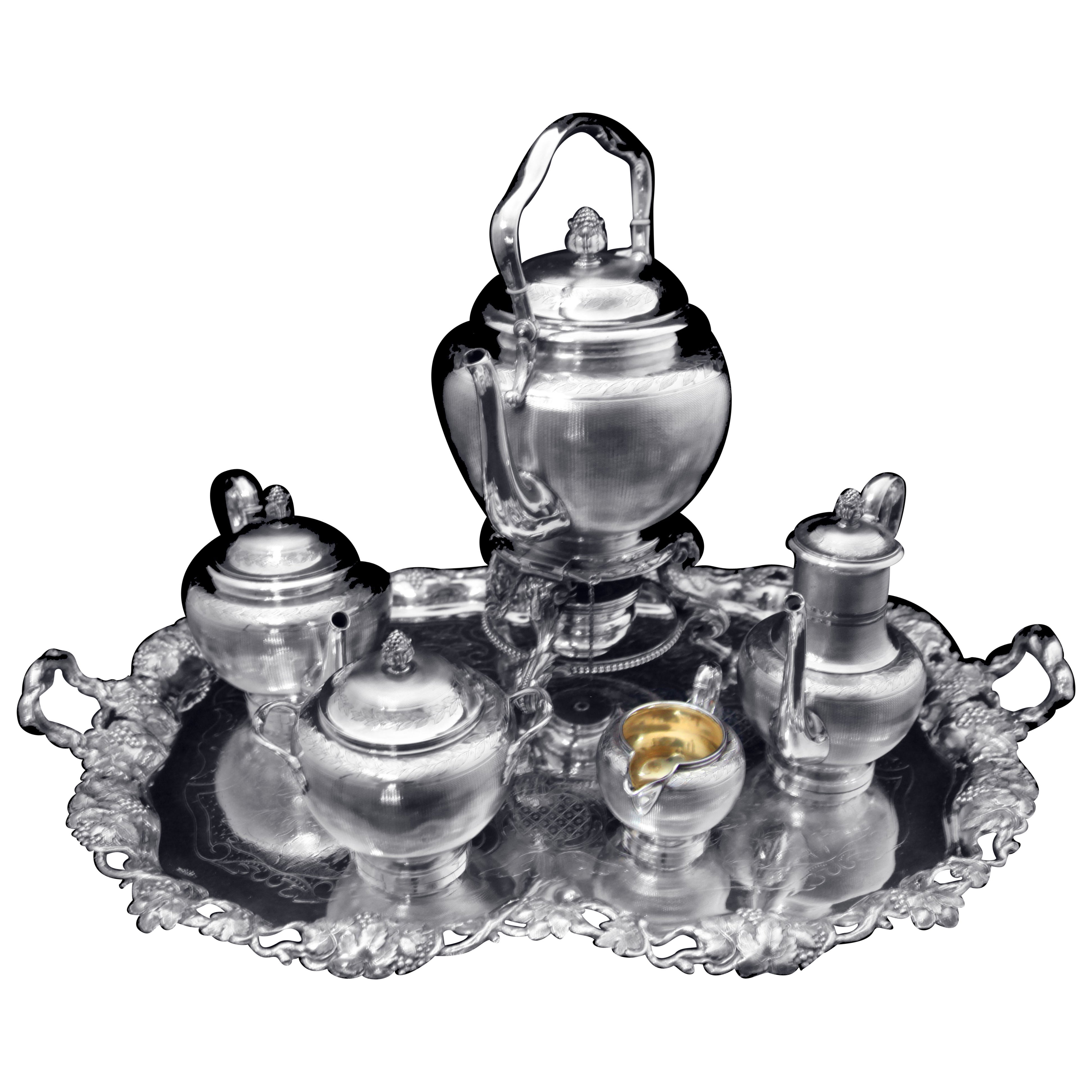 Odiot - 6pc. Antique French Sterling Silver Tea Set, Like New Condition, 1890s !
