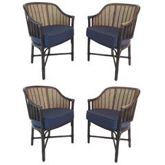 Set of Four McGuire Rattan Chairs Set of Four McGuire Rattan Chairs