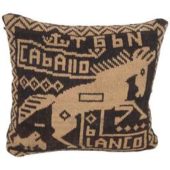 Rare Mexican Indian Weaving Double-Sided Pillow