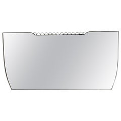 Gio Ponti Attr, Italian Mid-Century Modern, Monumental Wall Mirror, Brass, 1950s