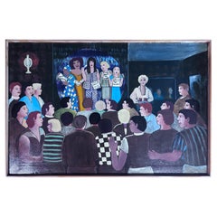 Karaoke Sorelle Cantanti  Pittura unica Artista popolare autodidatta Gloria Laposka