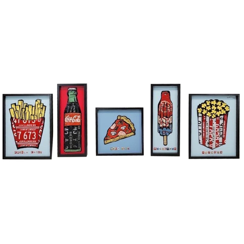 Artista Derek Christensen, Pop Art originale firmata - Set di 5 in vendita