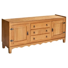 Danish Designer, Cabinet, Oak, Iron, Denmark, 1960s