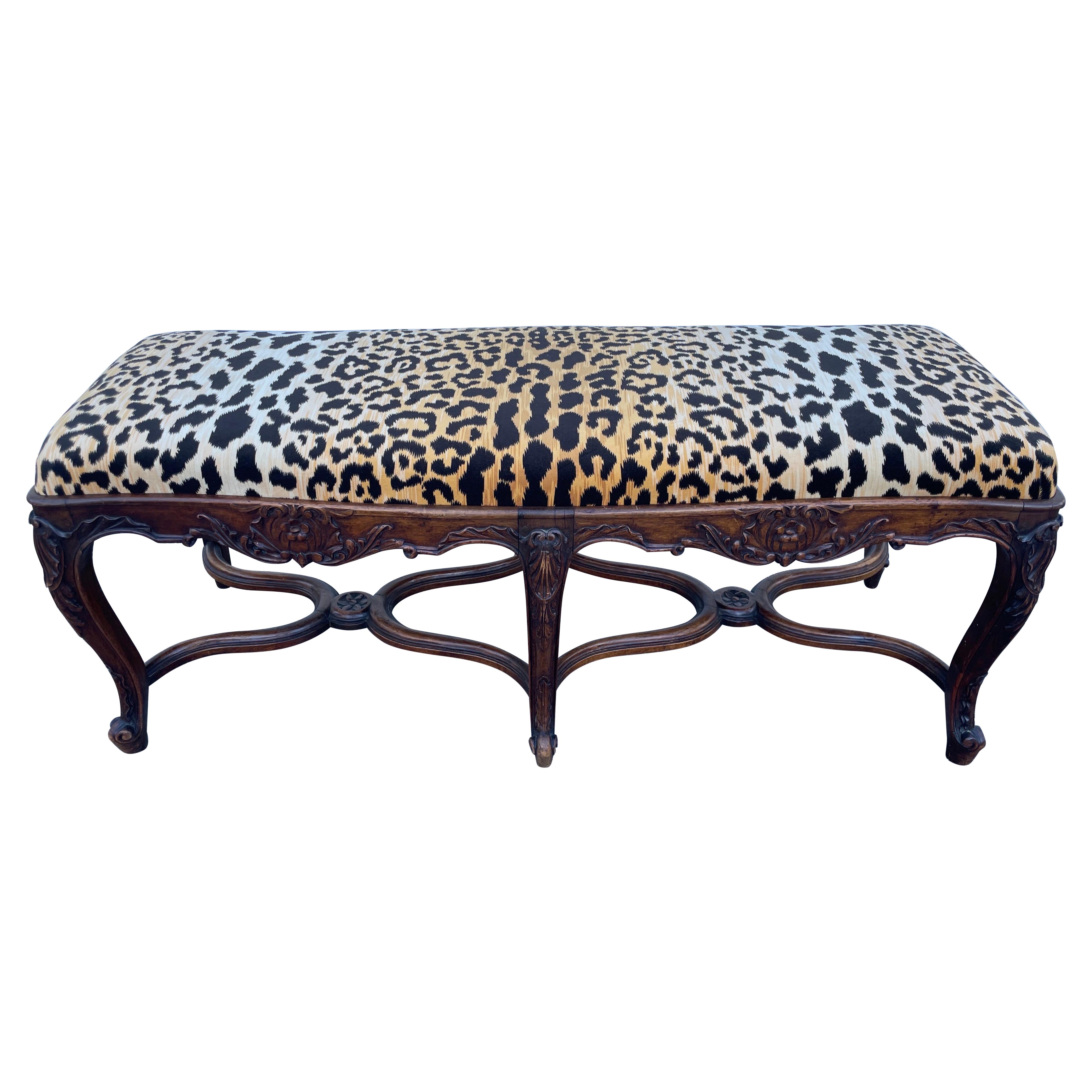 Banc français ancien de style Louis XV