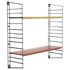 Single Section Tomado Industrial Wall Mount Shelves in Burnt Orange and Gold