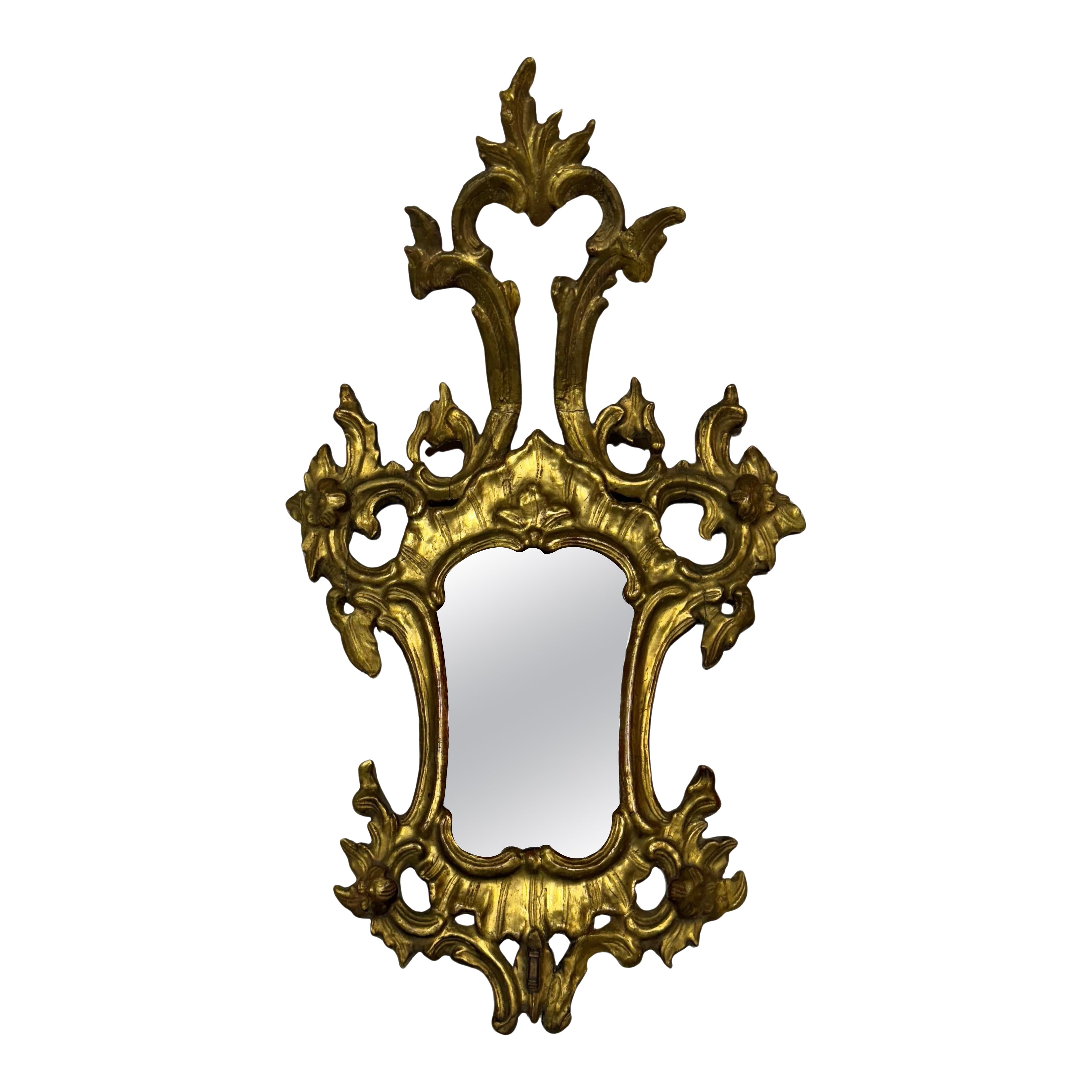 18th Century Venetian Diminutive Gilt Mirror