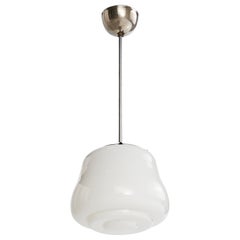 Designer svedese, lampada a sospensione, vetro, cromo, Svezia, anni '30