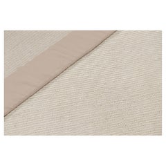 Rug & Kilim’s Extra-Long Runner Rug in Textured Monochrome White Tones & Striae