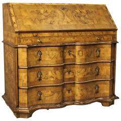 Carved in Walnut and Burr Bureau, 1960s