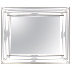 Mid Century LaBarge Bronze Beveled Mirror
