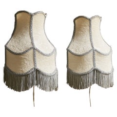 Swedish Designer, Wall Lights, Velvet, Cord, Sweden, 1970s