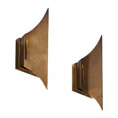 Lyfa, Wandleuchten, Messing, Dänemark, 1960er Jahre