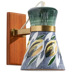 Tilgmans, Applique, Ottone, Teak, Ceramica, Svezia, anni '50