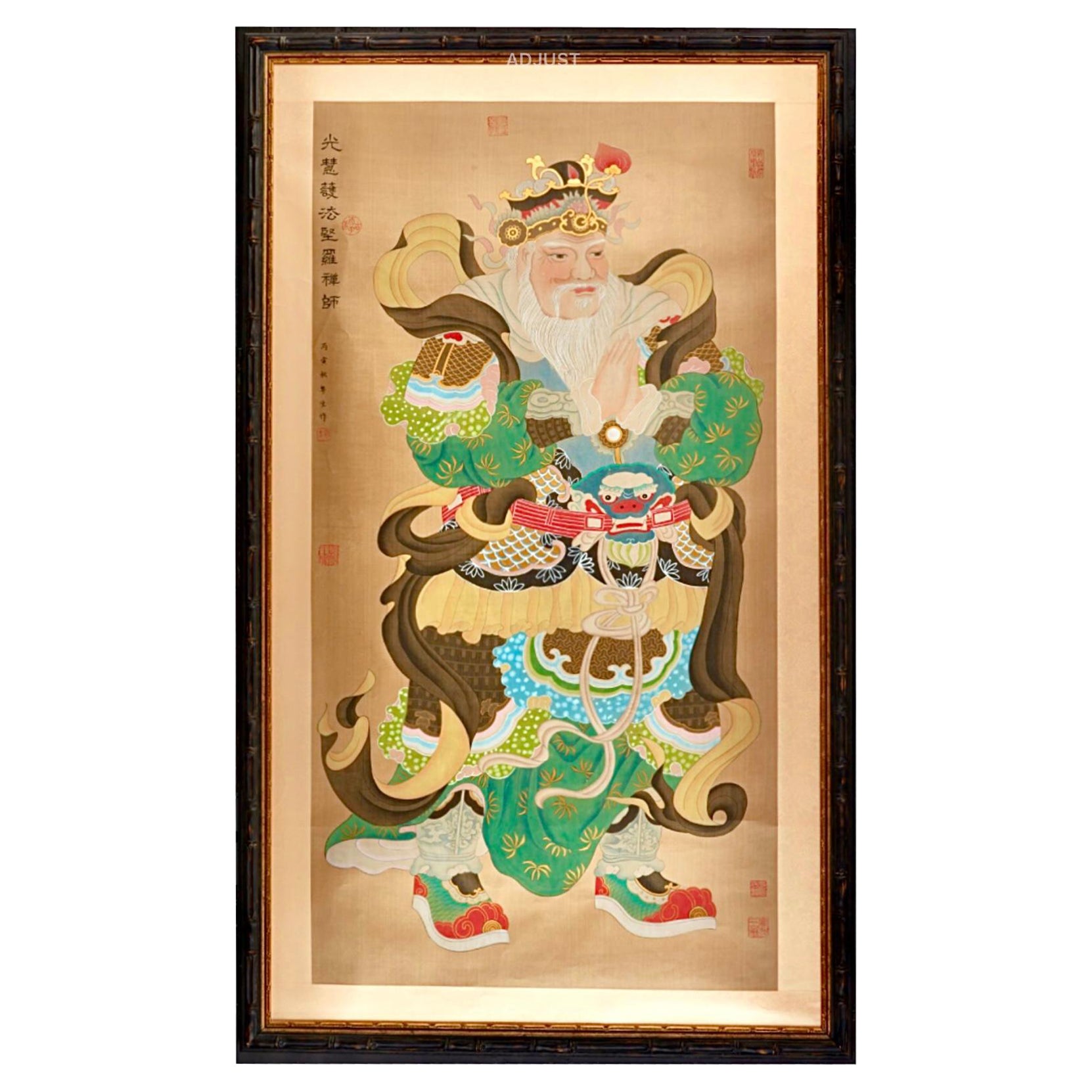 A Chinese Framed Scroll Of An Elder Man