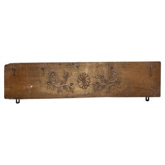20th Century French Antique Wall Mount Wood Coat Hanger
