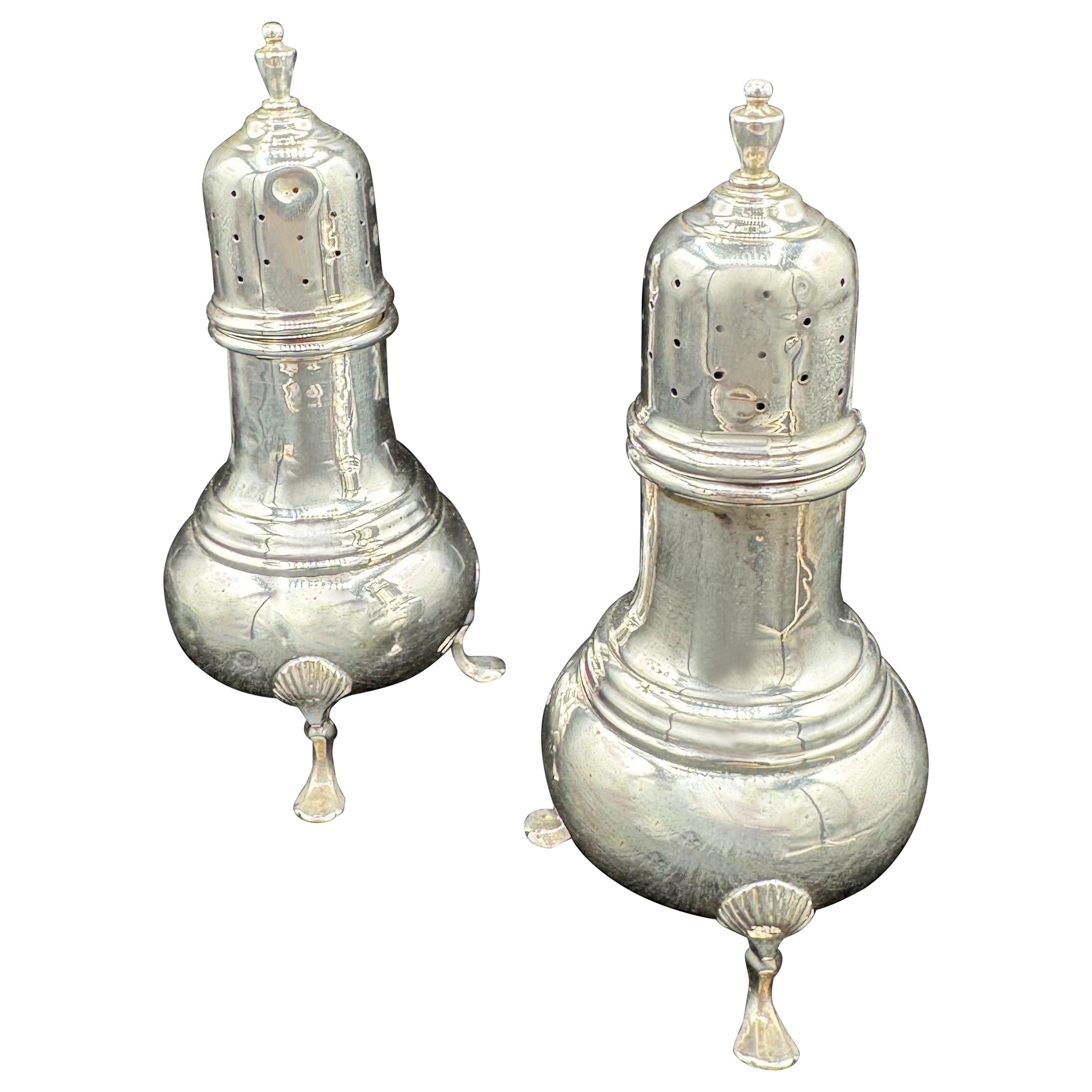 A Pair of Sterling Silver Salt & Pepper Shaker