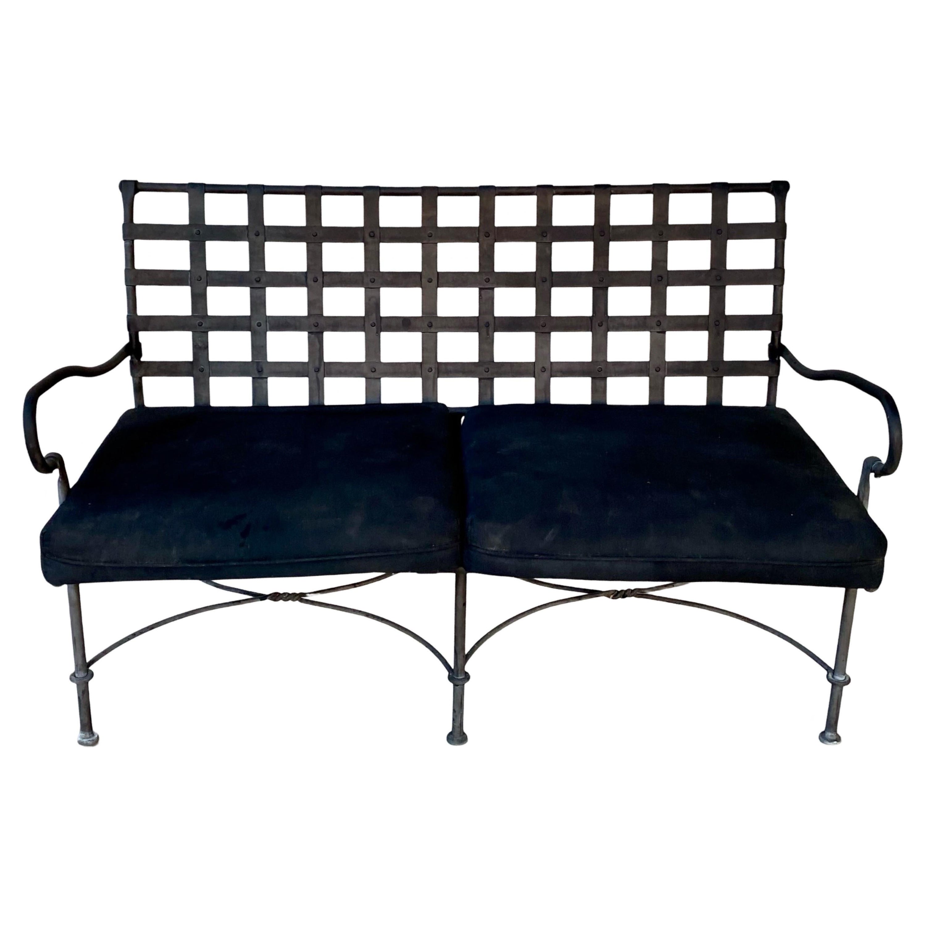 Brown Jordan Vintage Orig “Florentine” Rare Sofa With Orig Black