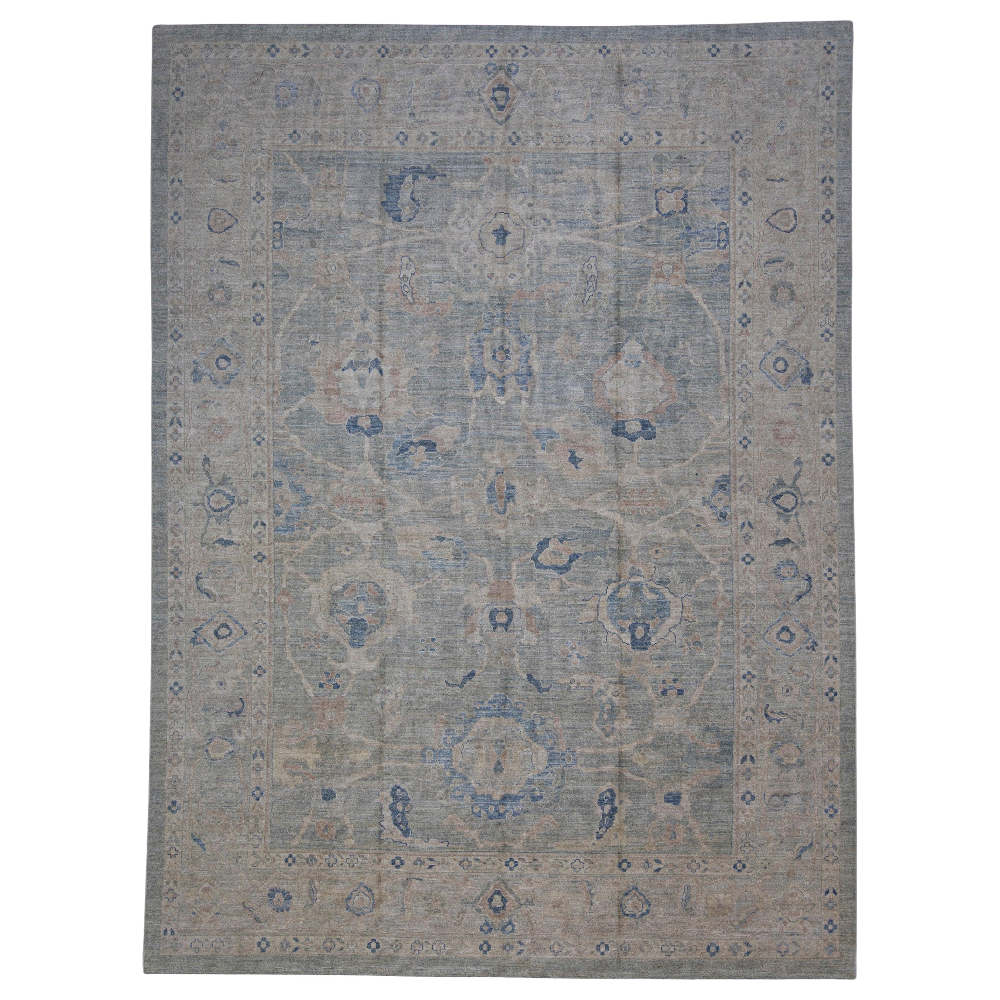 Tapis turc Oushak 11'7" x 15'7" n° 15063