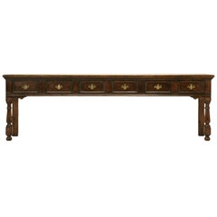 English Oak Sofa or Console Table Hand-Crafted in Chicago by Old Plank