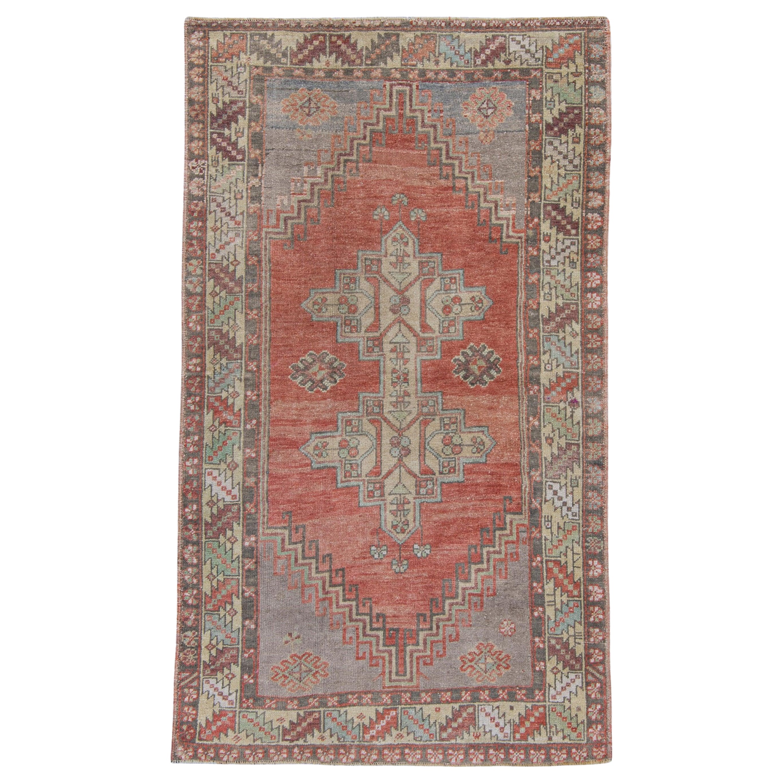 Turkish Vintage Anatolian Rug 3'10" x 6'7" #6020 For Sale