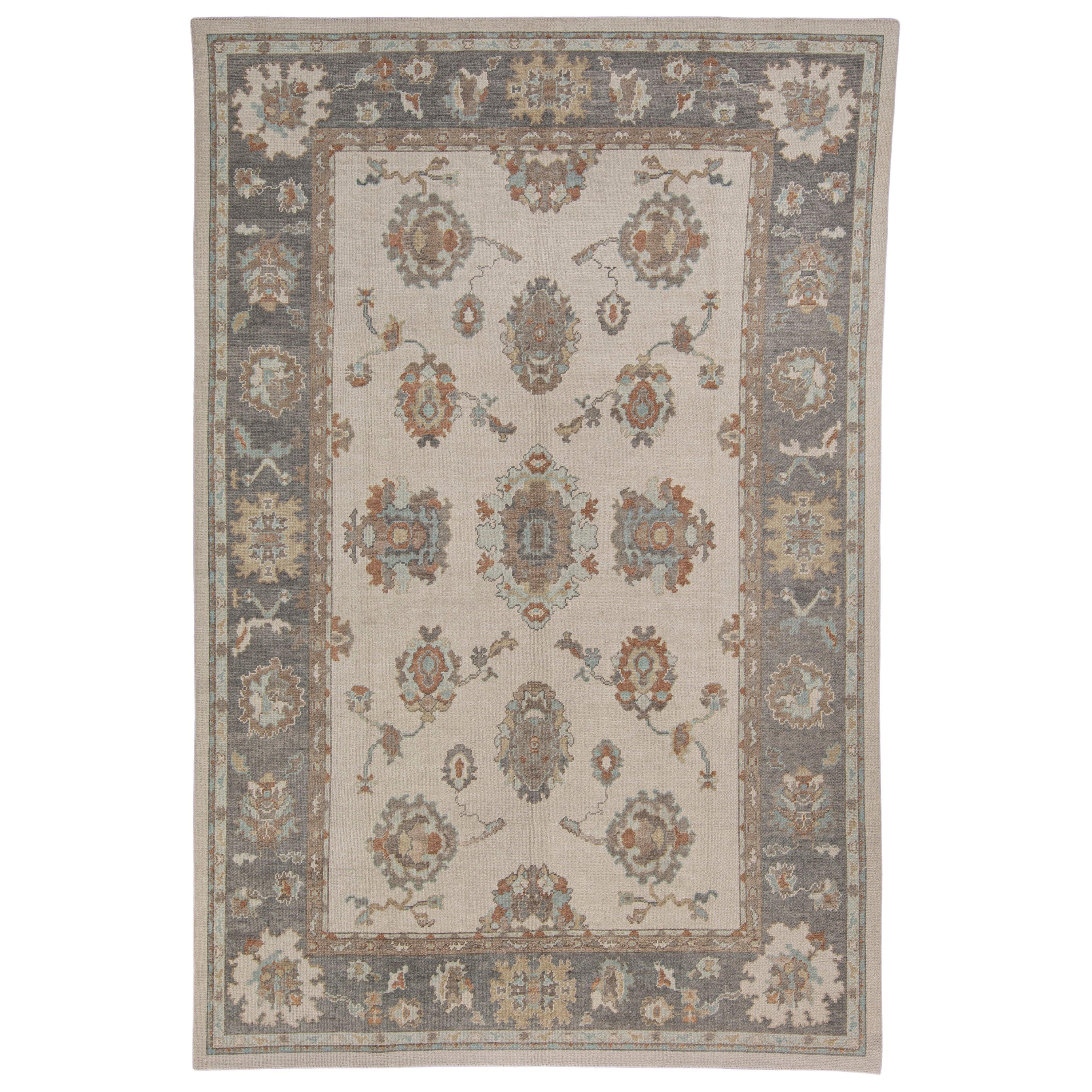 Turkish Oushak Rug 8'6" x 12'11" #2352 For Sale