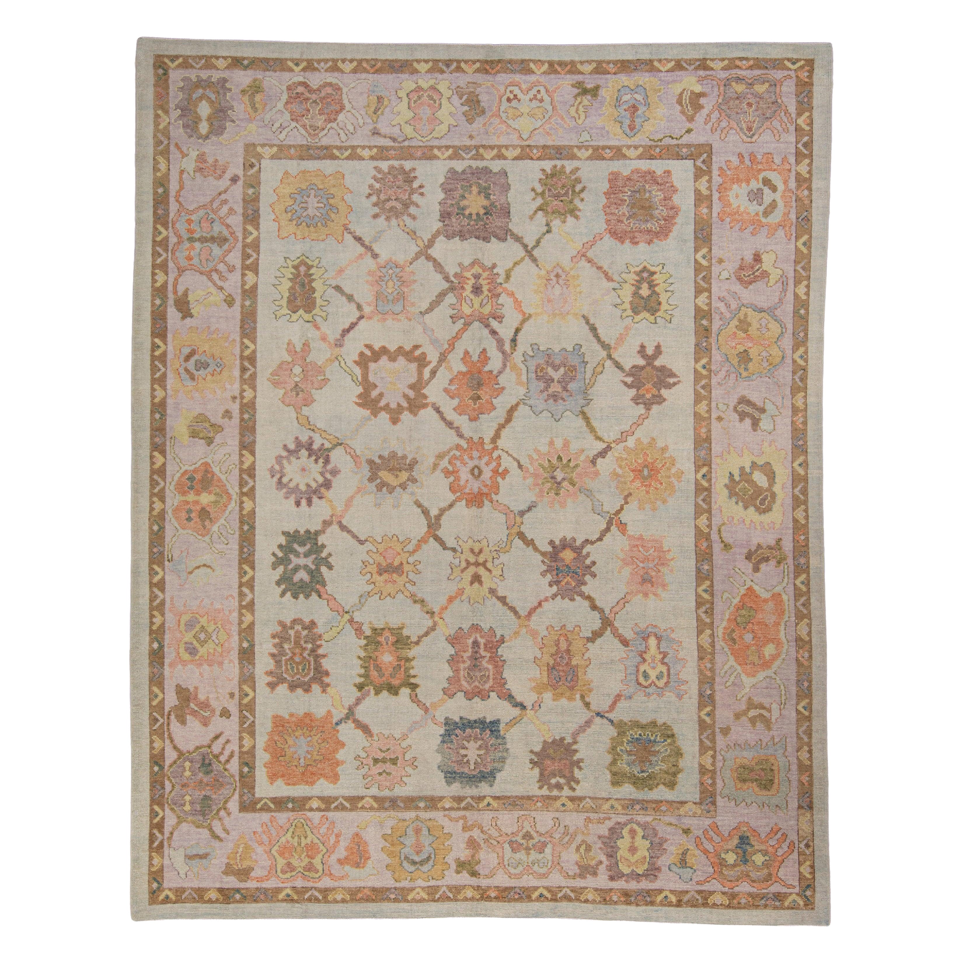 Turkish Oushak Rug 9'10" x 12'5" #2150 For Sale