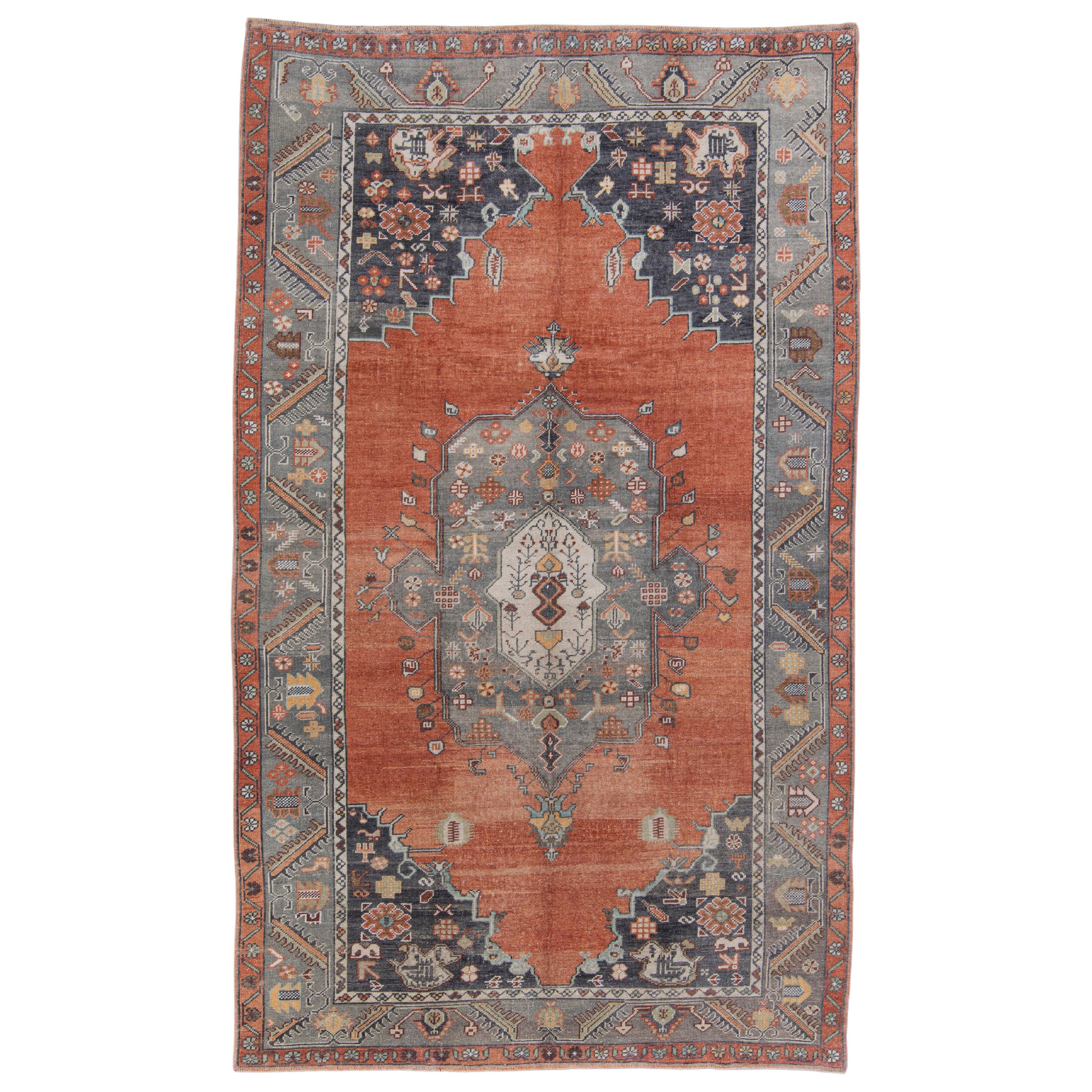 Tapis turc vintage d'Anatolie 6'2" x 10' n°6062
