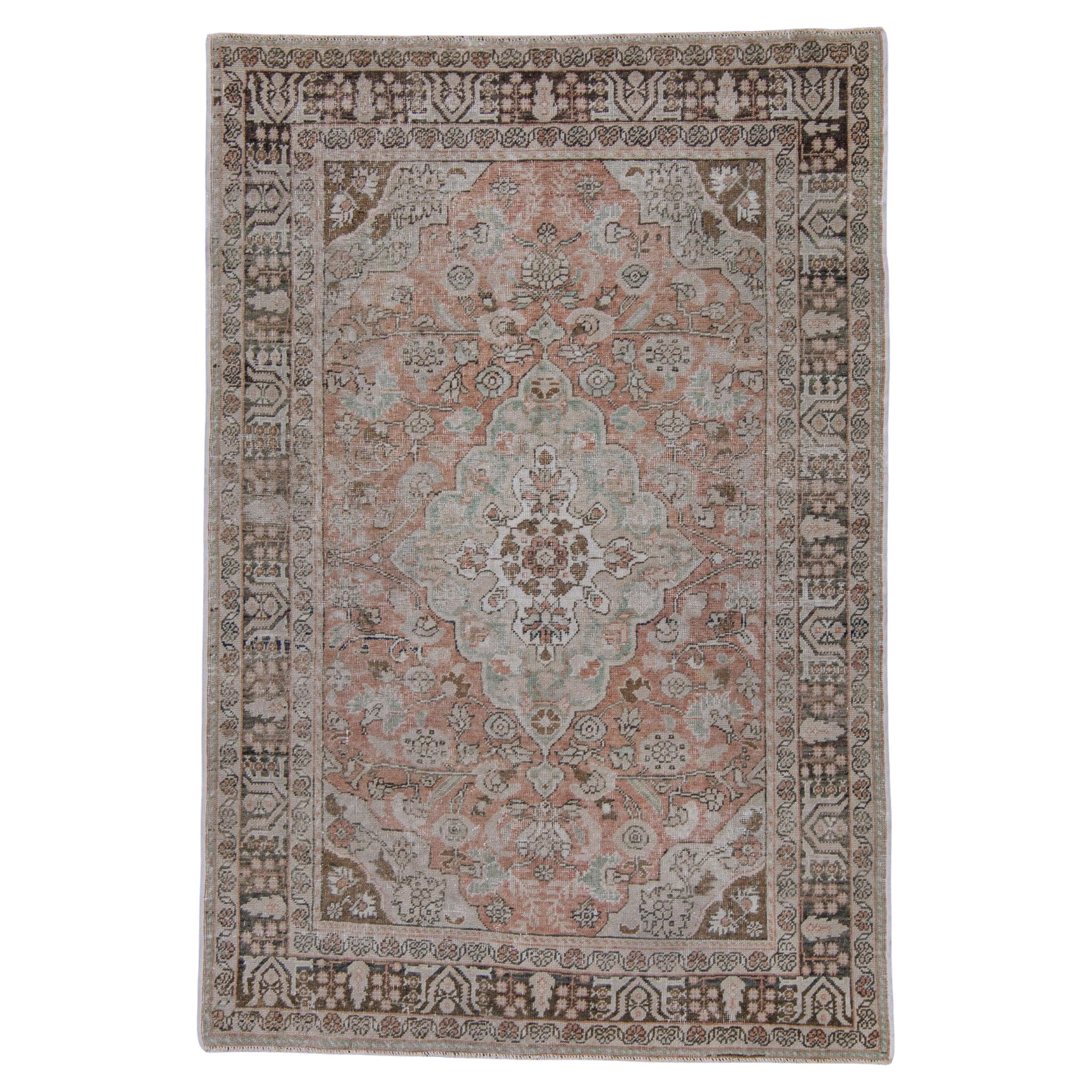 Turkish Vintage Anatolian Rug 4'4" x 6'3" #6061 For Sale