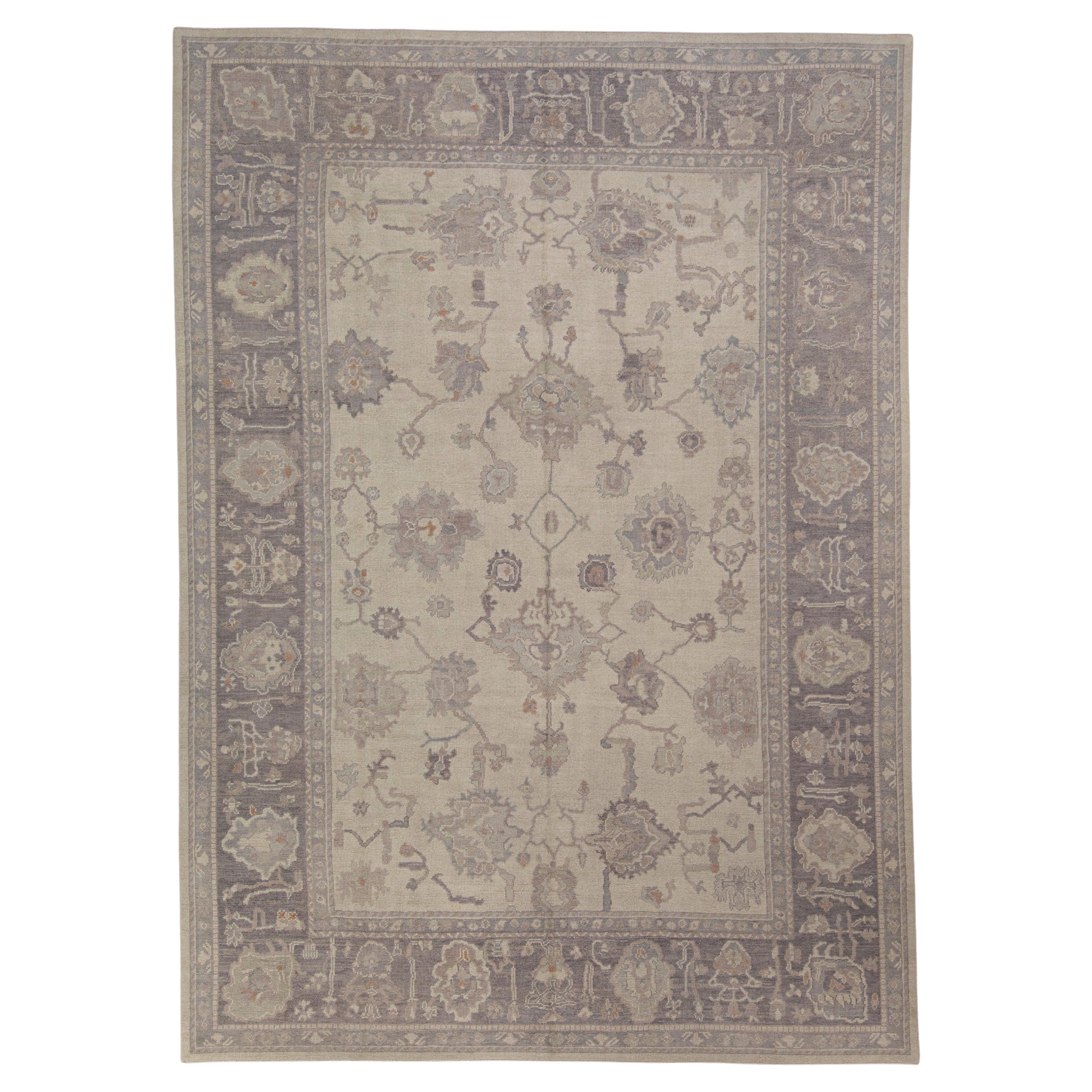 Turkish Oushak Rug 10' x 14' #6090 For Sale